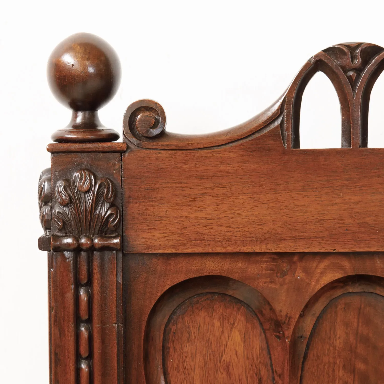 18th Century French Gothic Revival Period Walnut Hall Bench with Lift Seat