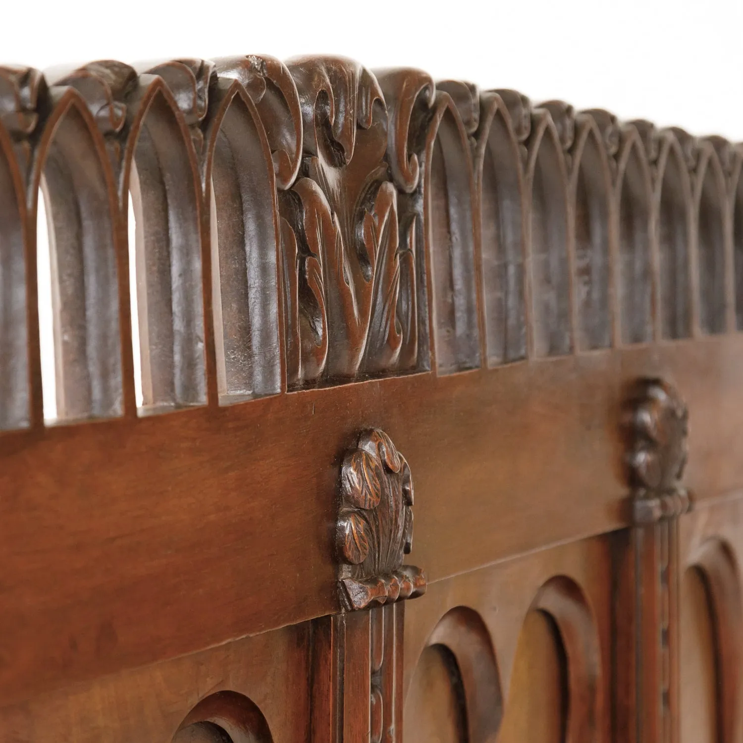 18th Century French Gothic Revival Period Walnut Hall Bench with Lift Seat