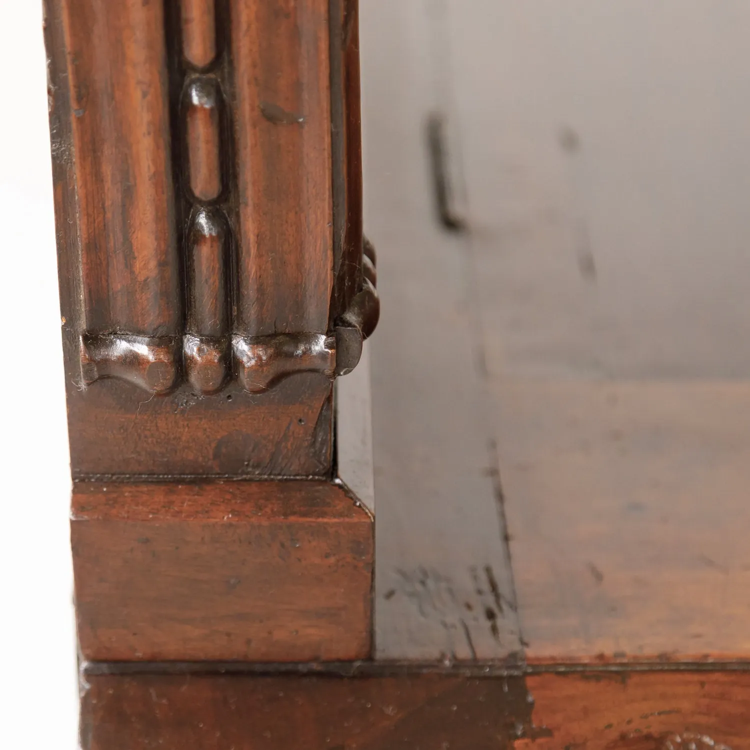 18th Century French Gothic Revival Period Walnut Hall Bench with Lift Seat
