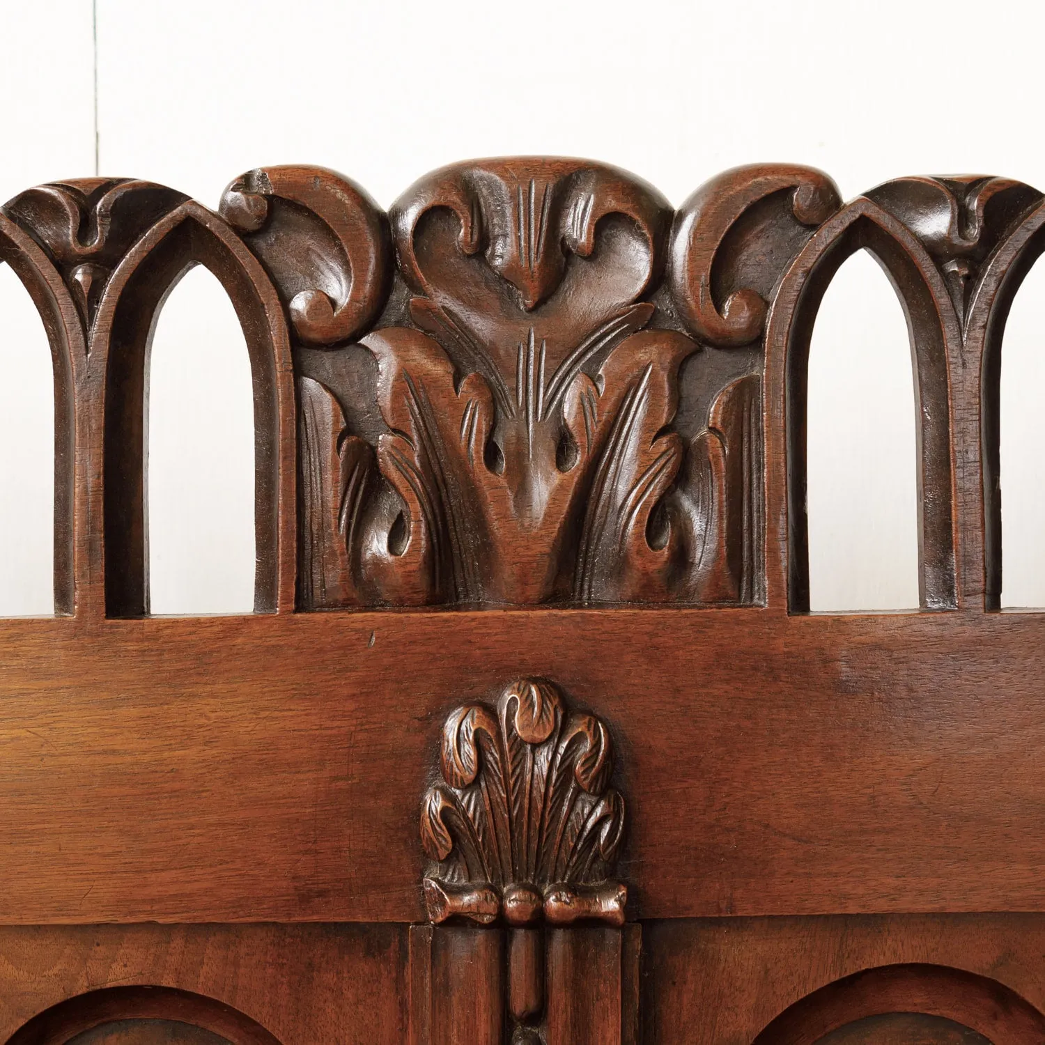 18th Century French Gothic Revival Period Walnut Hall Bench with Lift Seat