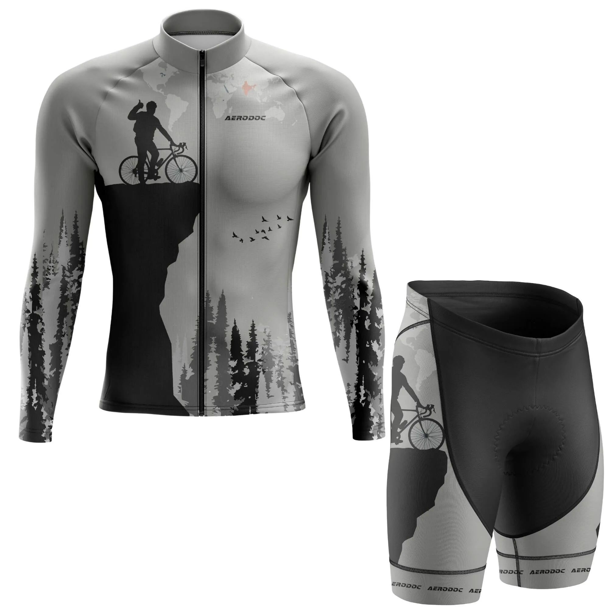 Aerodoc Trailblazer Unisex Outdoor Cycling Jersey for All-Terrain Adventures  Half & Full Sleeves, Matching Bib & Non-Bib Shorts
