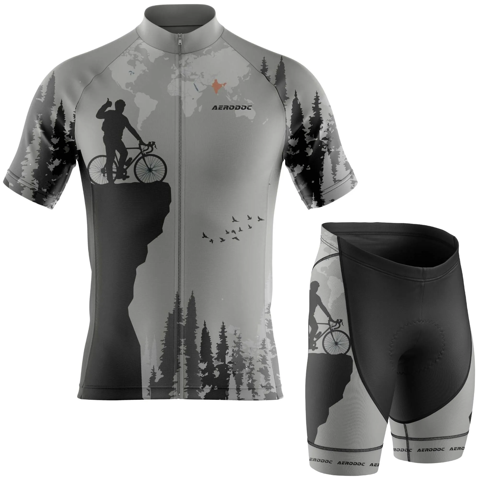 Aerodoc Trailblazer Unisex Outdoor Cycling Jersey for All-Terrain Adventures  Half & Full Sleeves, Matching Bib & Non-Bib Shorts
