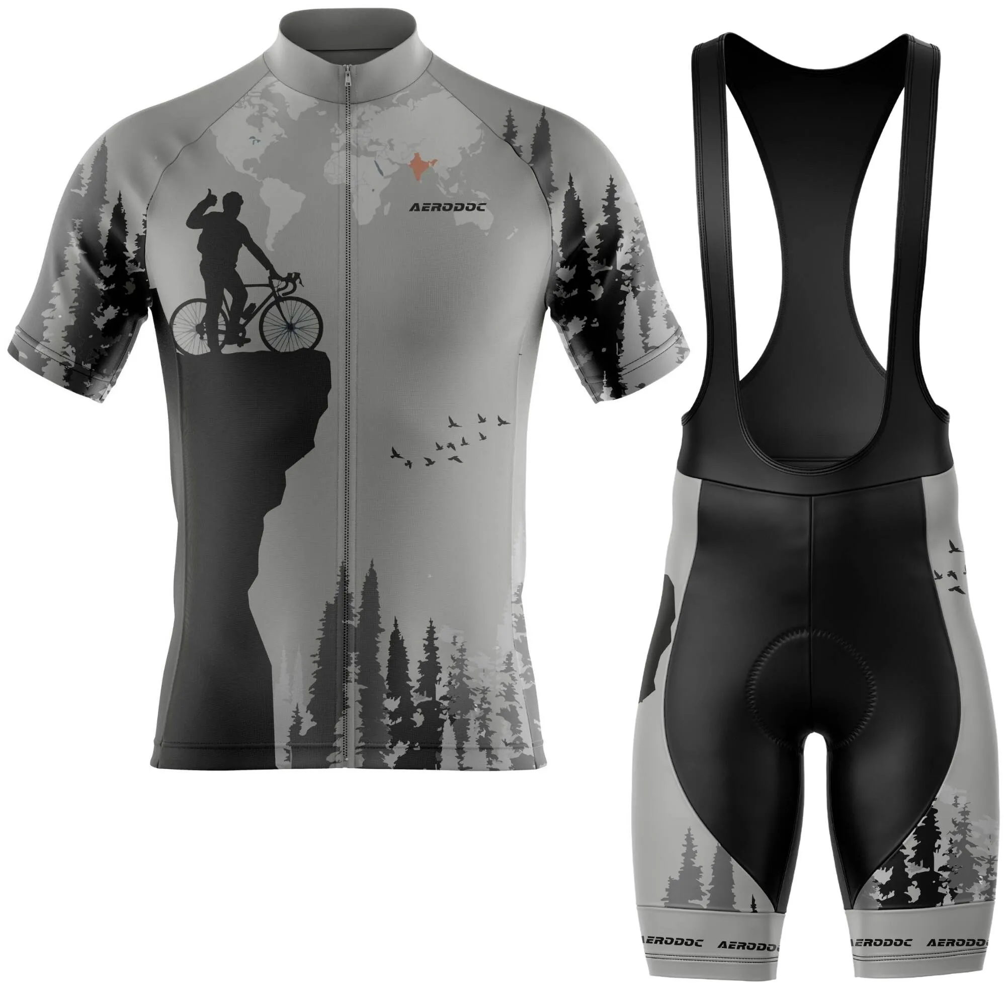 Aerodoc Trailblazer Unisex Outdoor Cycling Jersey for All-Terrain Adventures  Half & Full Sleeves, Matching Bib & Non-Bib Shorts