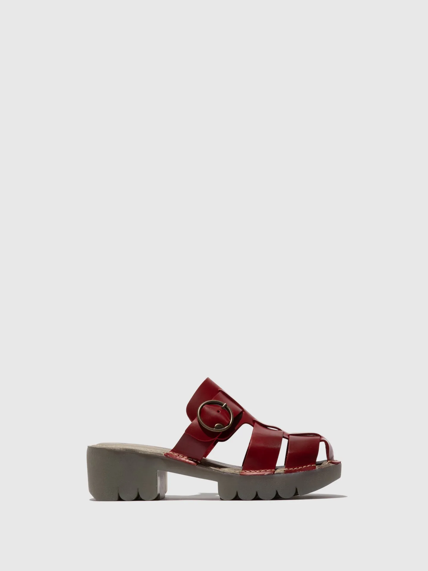 Buckle Mules ENVY521FLY RED