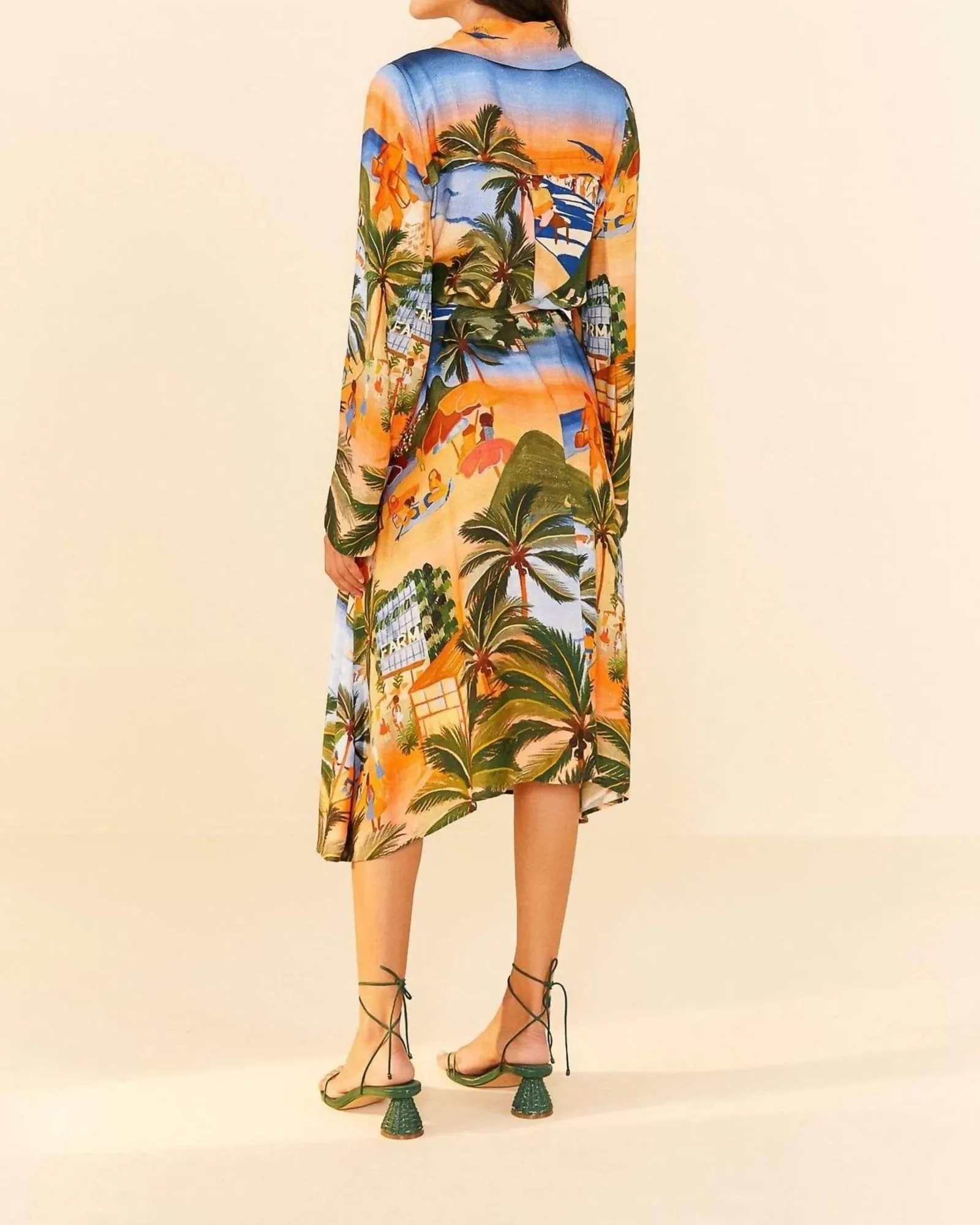 Carioca Midi Shirt Dress in Multi | Multi