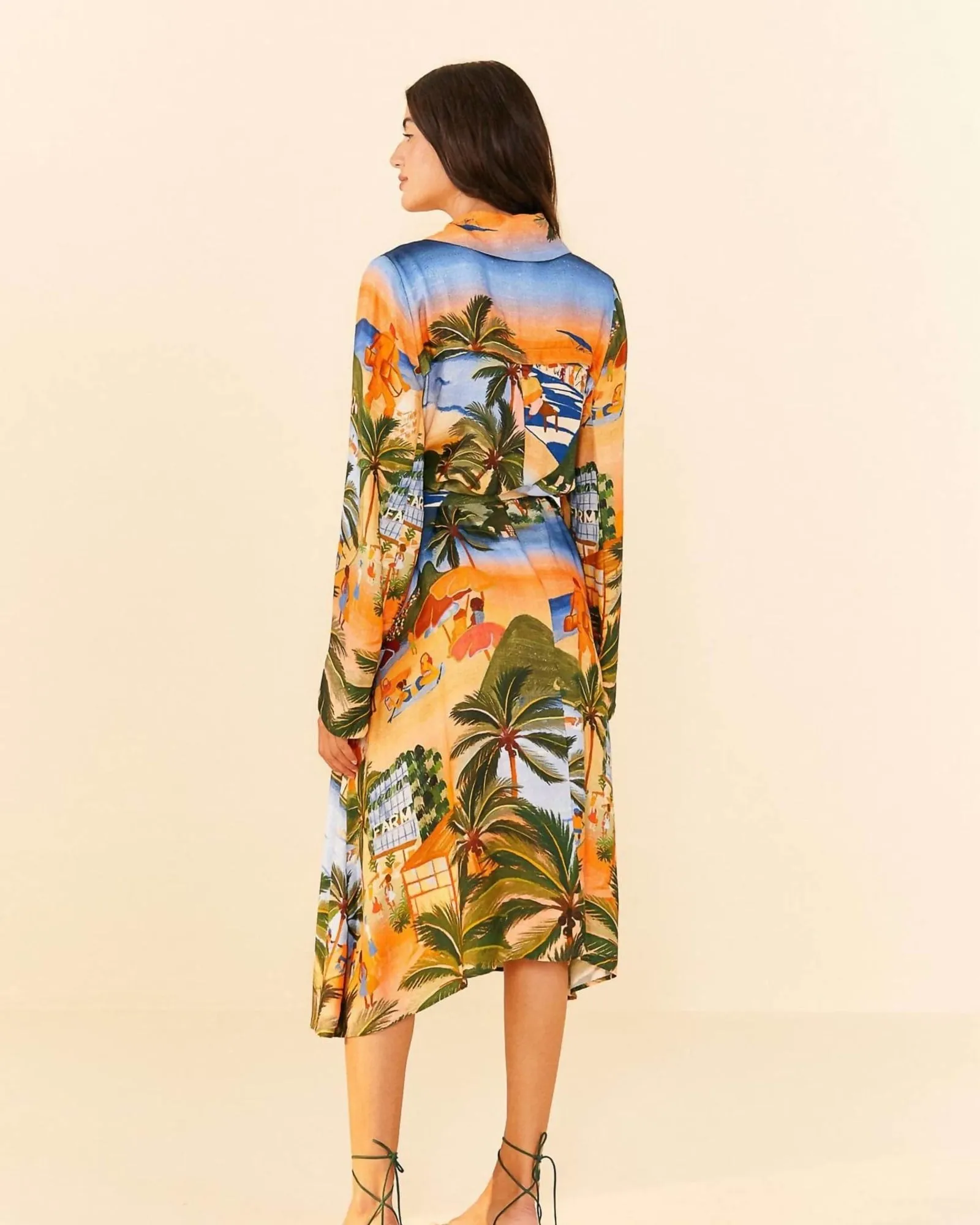 Carioca Midi Shirt Dress in Multi | Multi