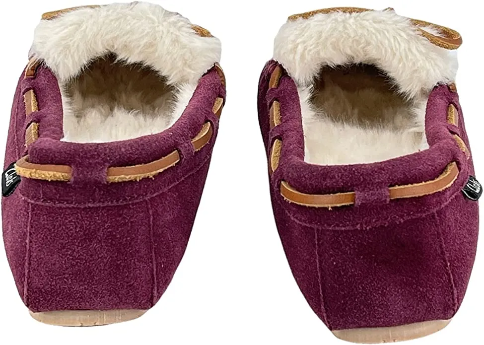 Clarks Women's Suede Moc Indoor and Outdoor Slip On Squared Toe Casual Slippers