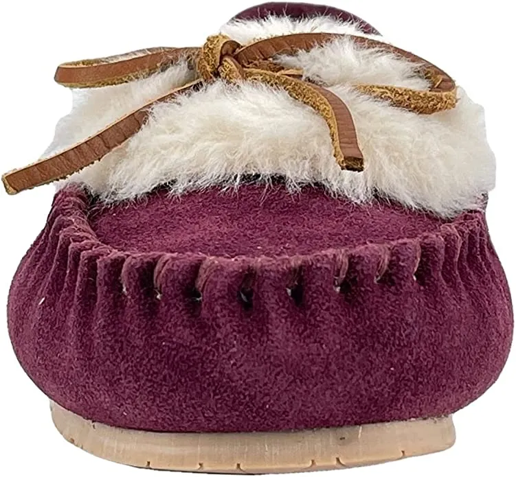 Clarks Women's Suede Moc Indoor and Outdoor Slip On Squared Toe Casual Slippers