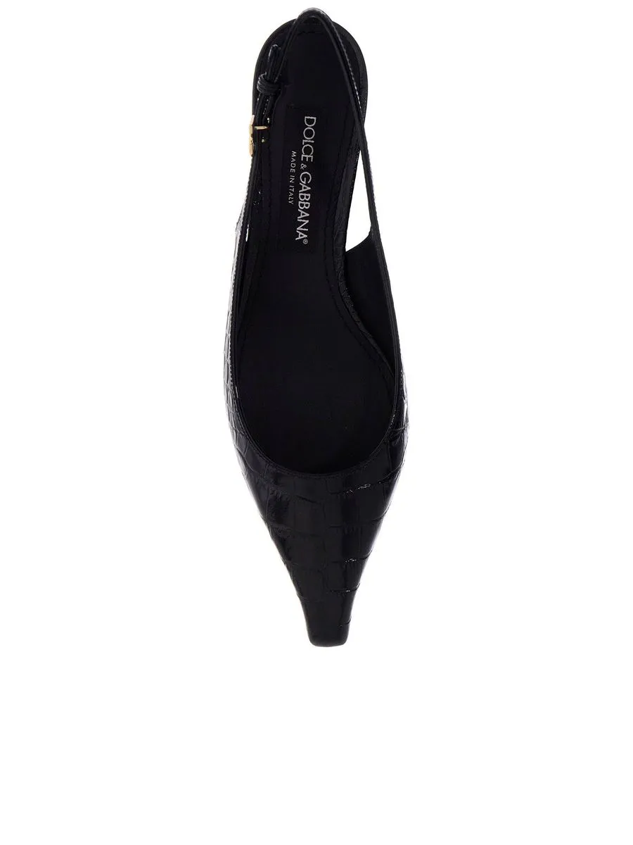 Cocco Print Leather Slingback