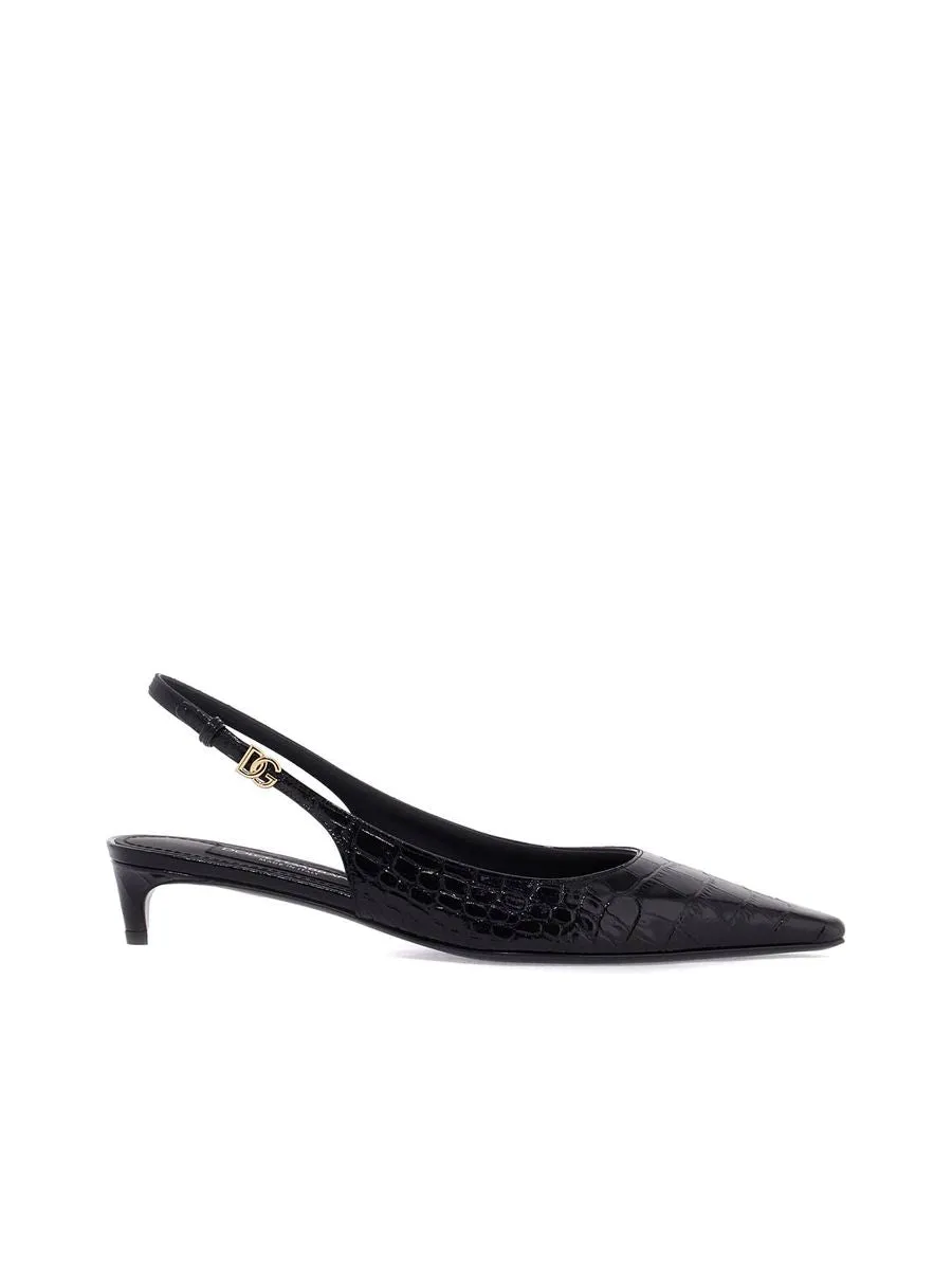 Cocco Print Leather Slingback