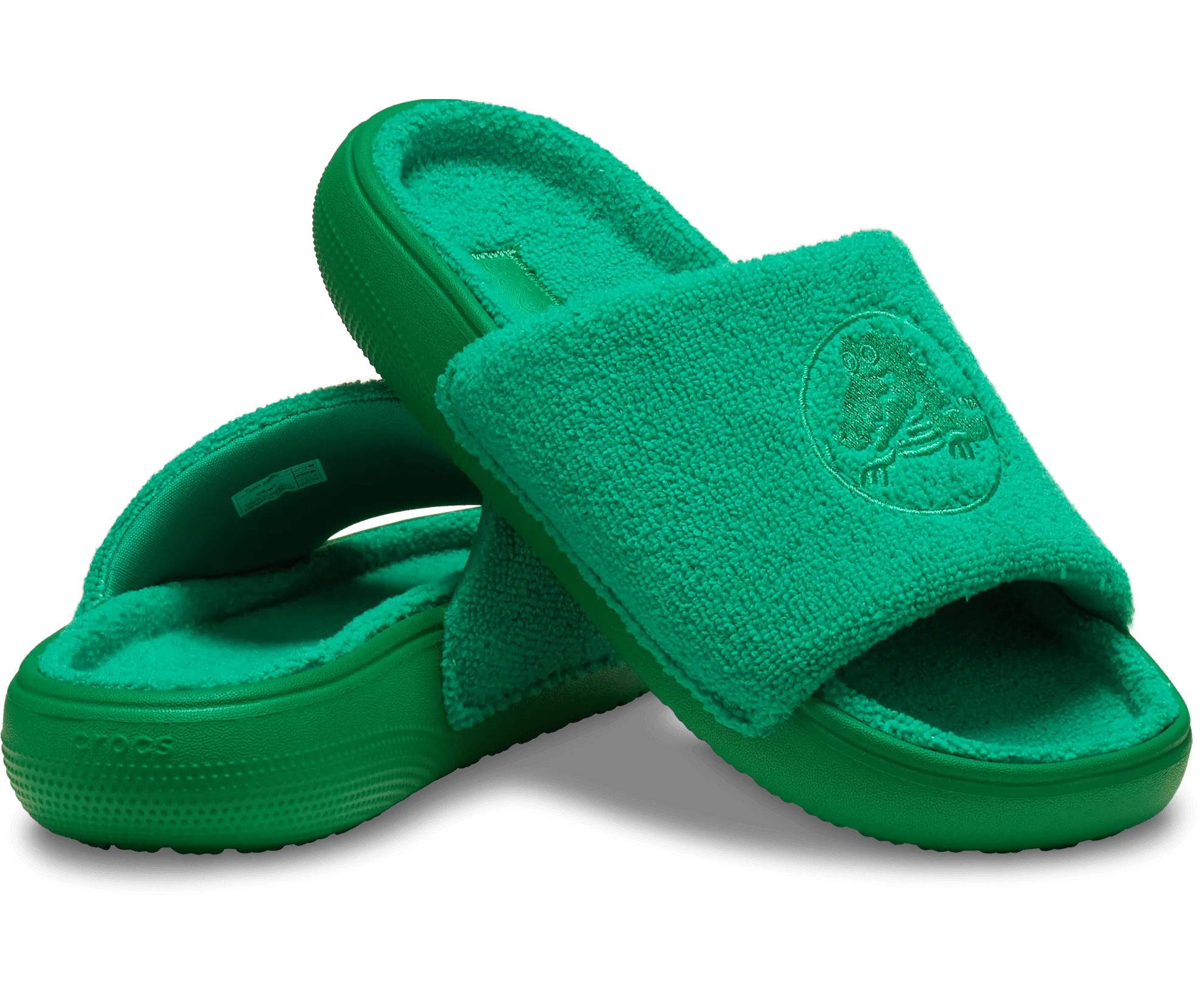 Crocs Unisex Classic Towel Slide - Green Ivy