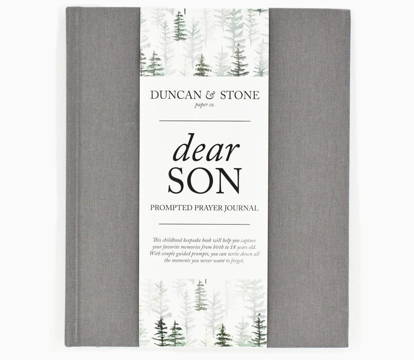 Dear Son, Childhood Keepsake Book in Grey
