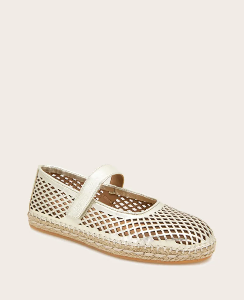 GENTLE SOULS - Sienna Metallic Fish Net Mary Jane Espadrille