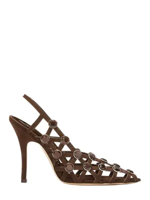 Grid Slingback 105mm (Chocolate)