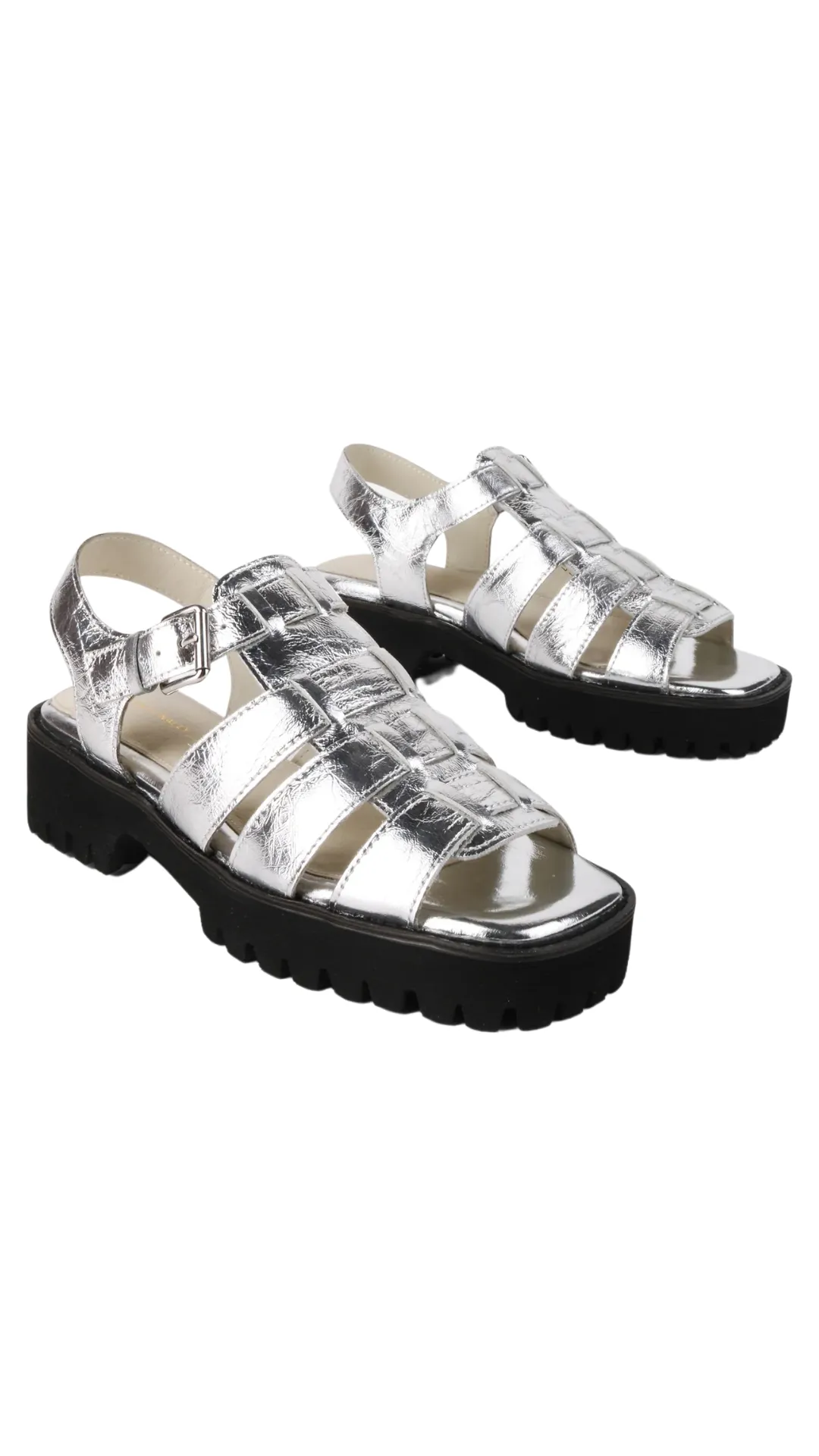 Haddie Metallic Leather Sandal