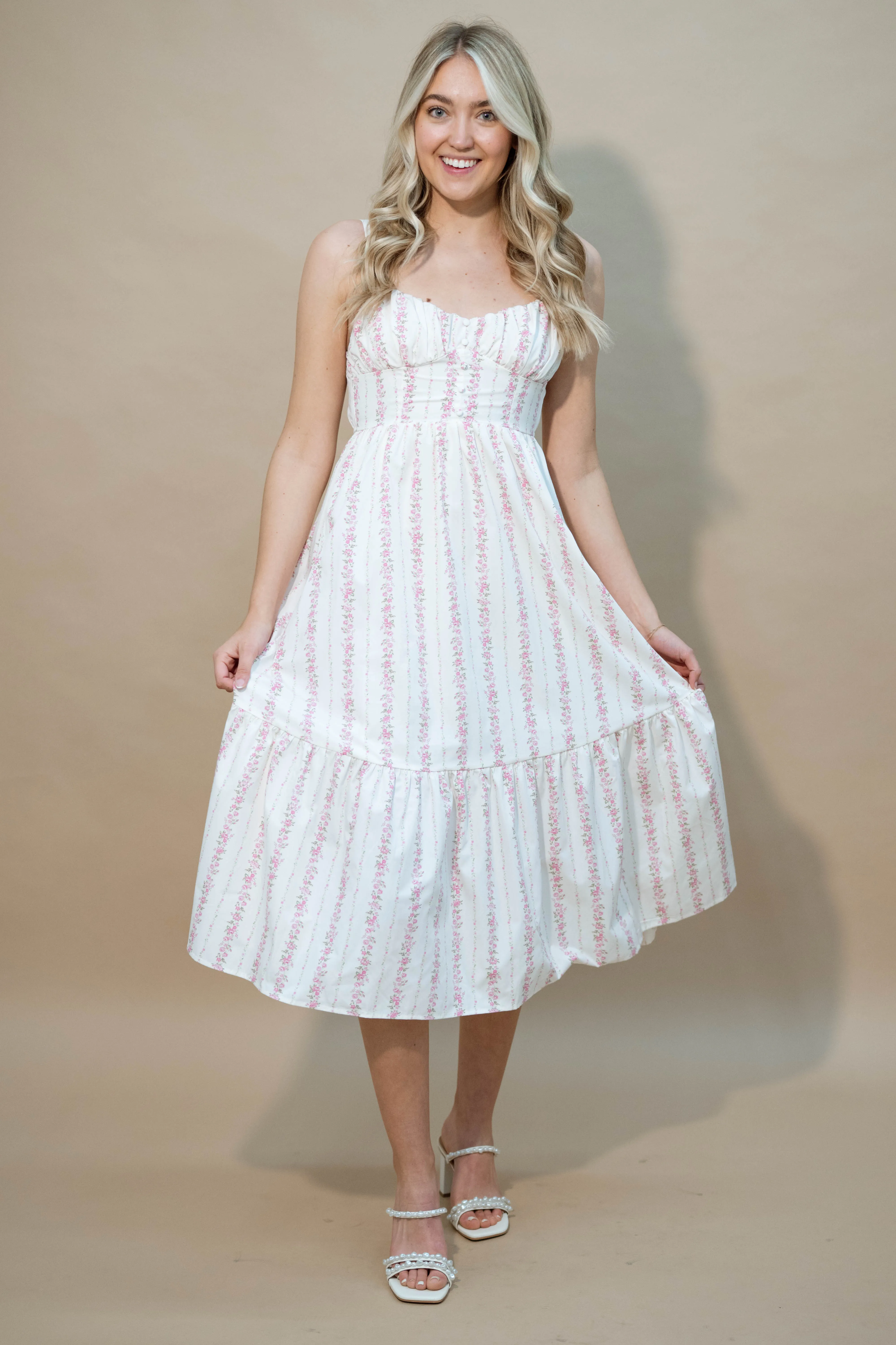 Ivy Floral Midi Dress