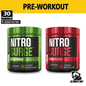 Jacked Factory, Nitrosurge Shred/ Nitrosurge Pre Workout, 30 Ser