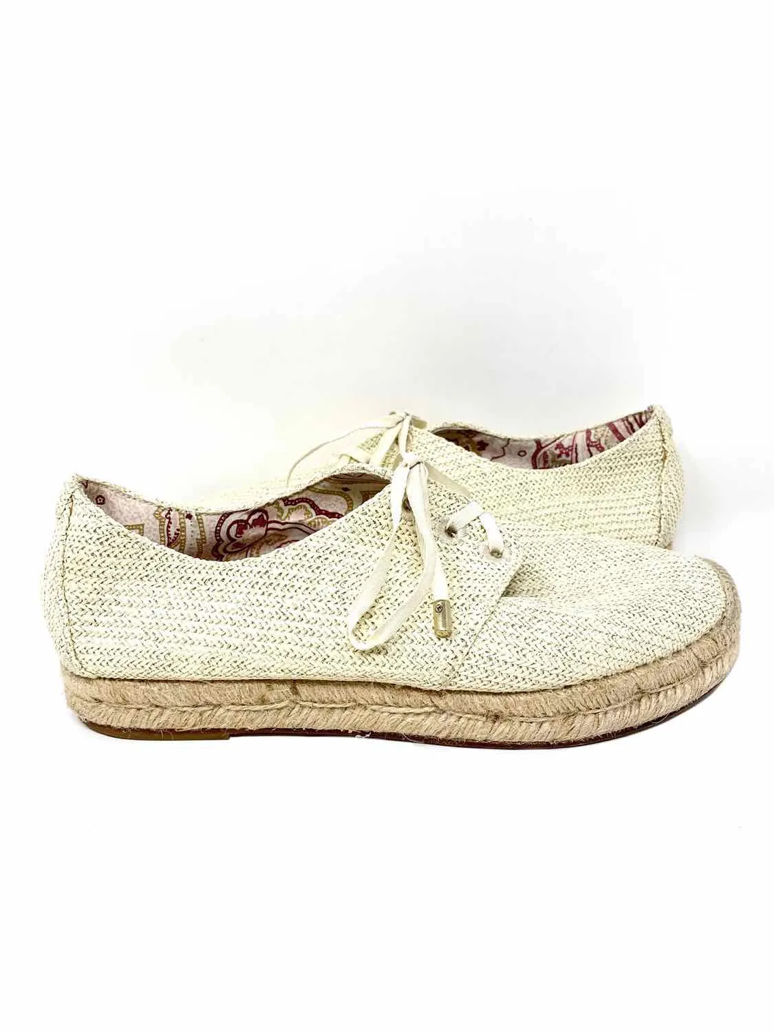 Joie Women's Beige Espadrille Raffia woven Size 38.5 Loafers