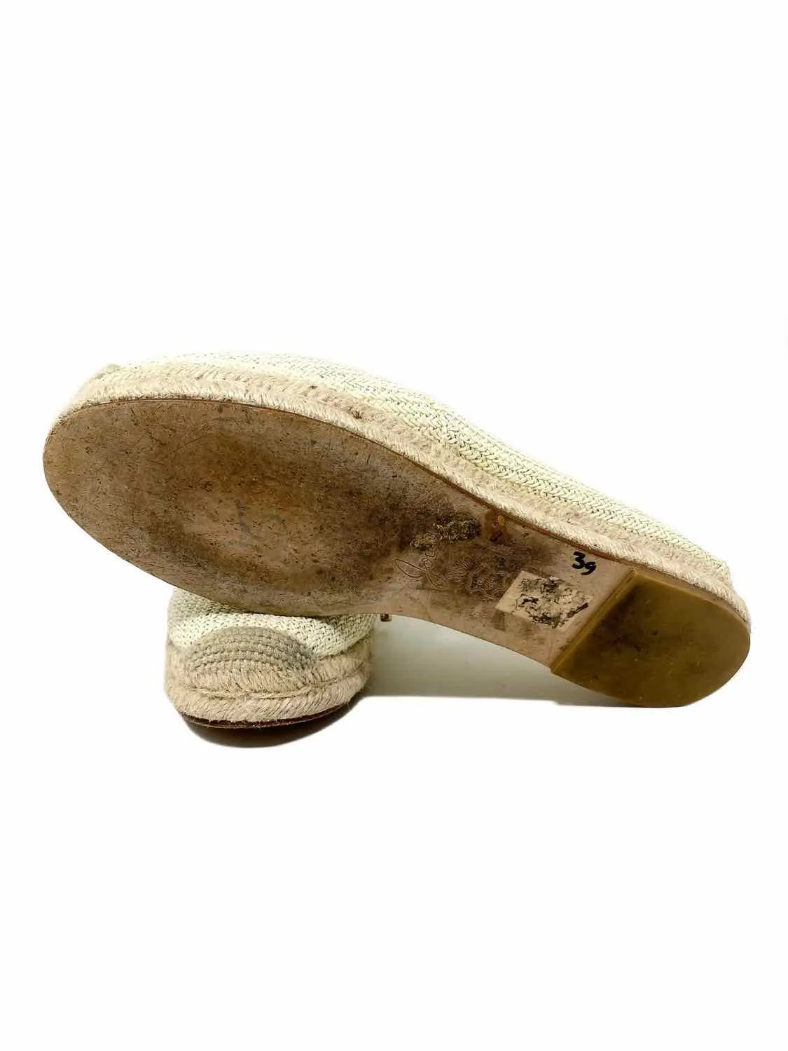 Joie Women's Beige Espadrille Raffia woven Size 38.5 Loafers