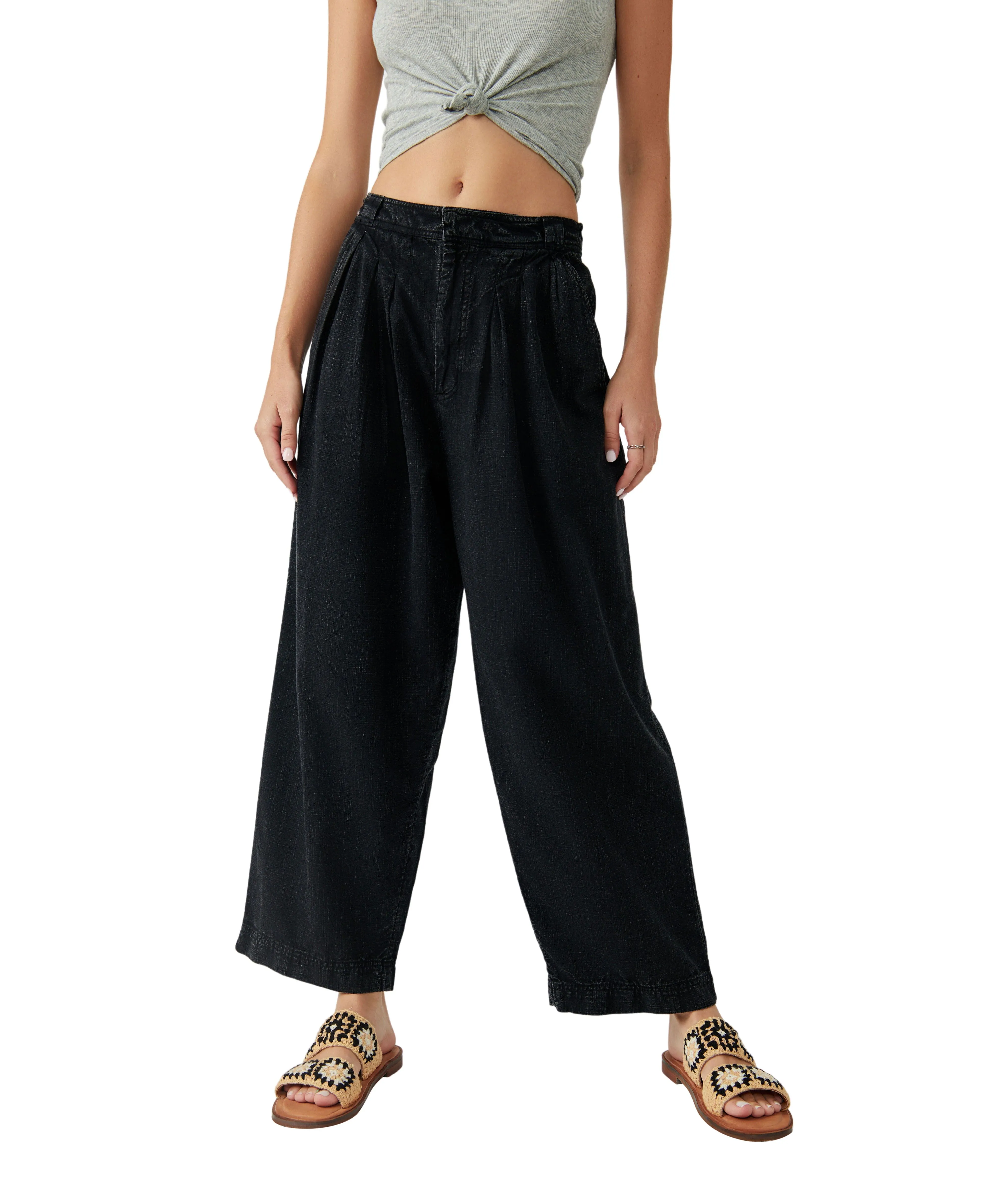 Lotta Love Linen Trouser | Black