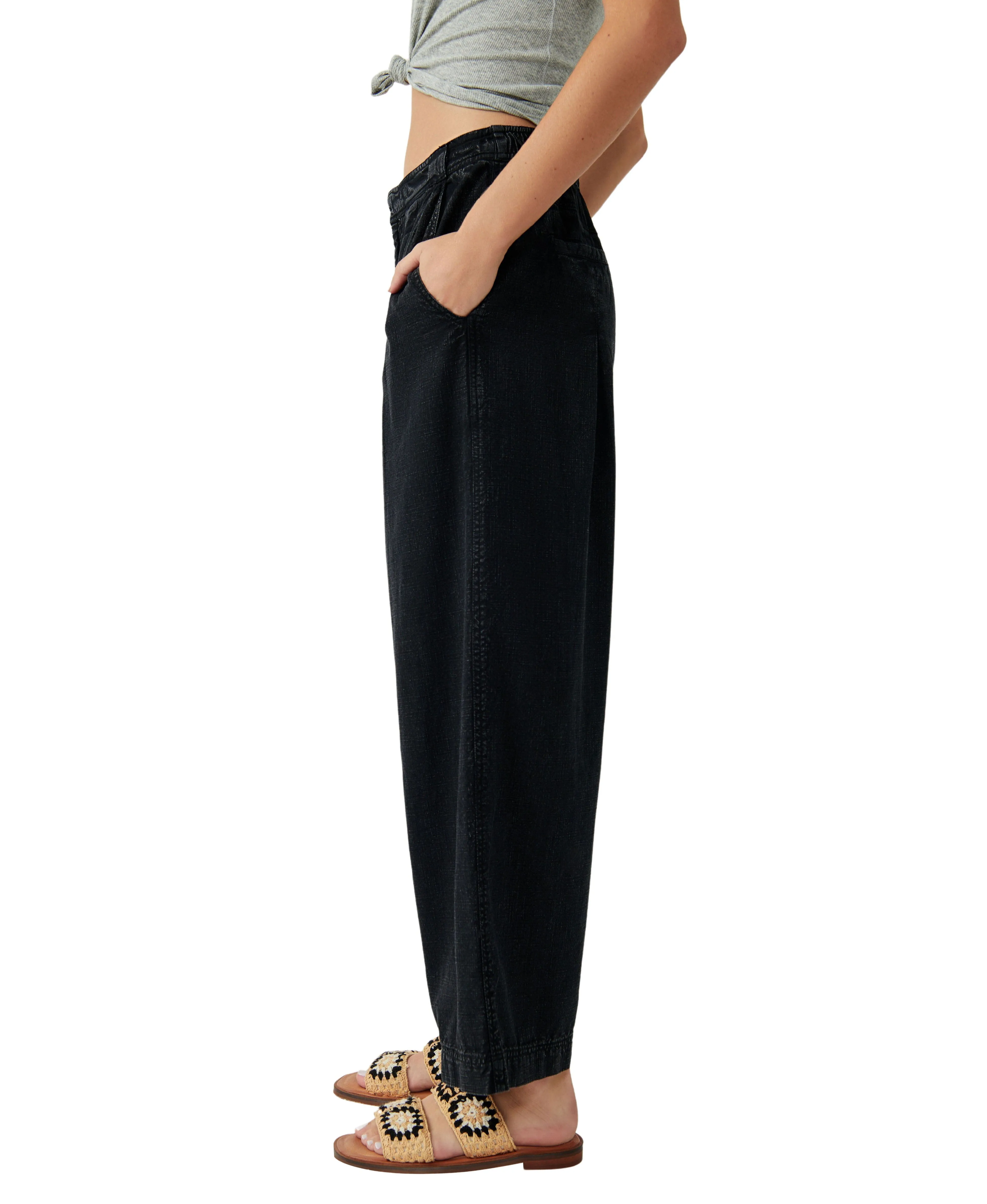 Lotta Love Linen Trouser | Black