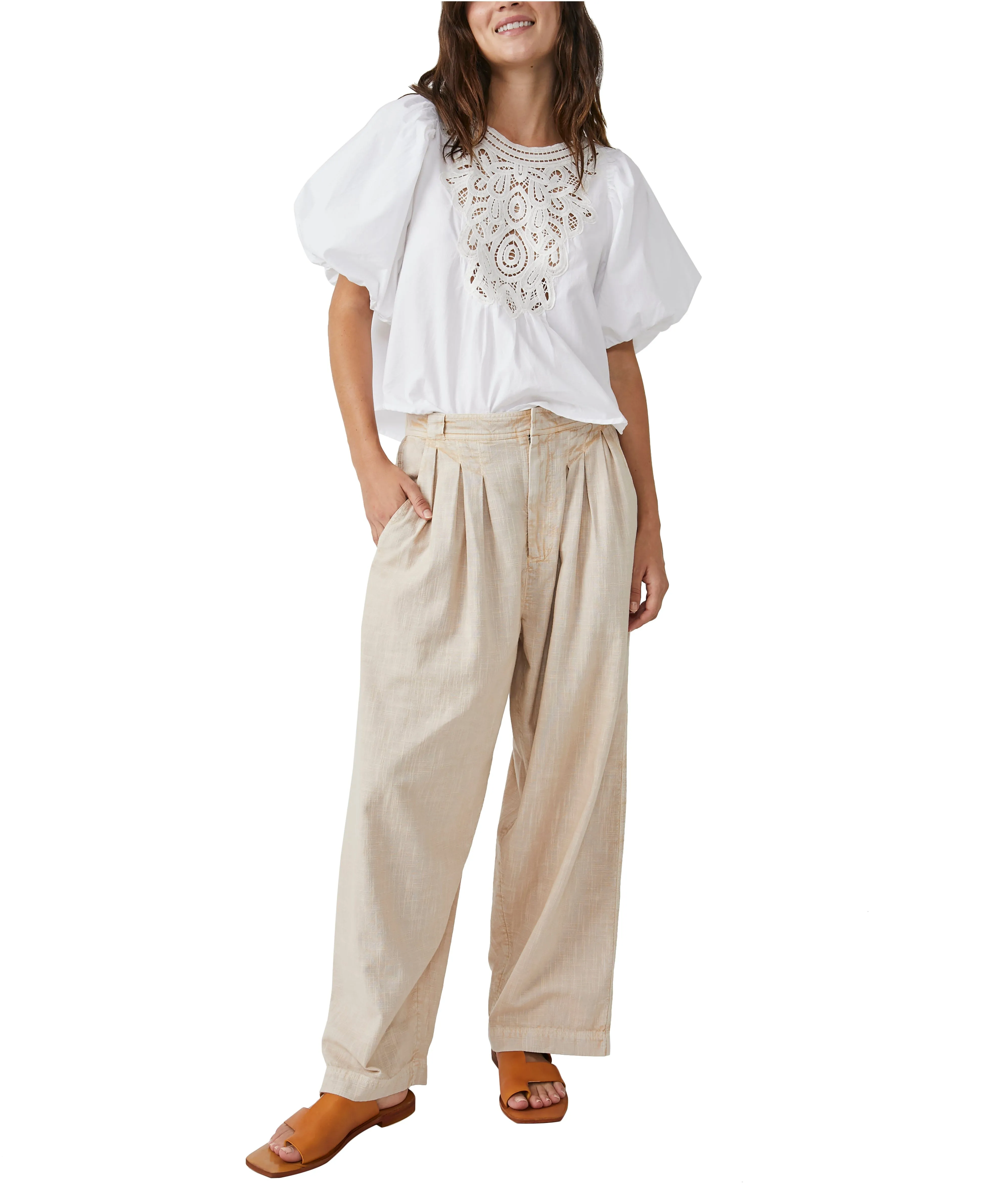 Lotta Love Linen Trouser | Pebble
