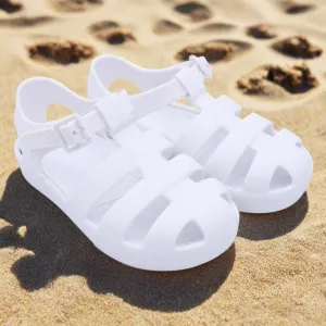 Marena Matt White Jelly Sandals