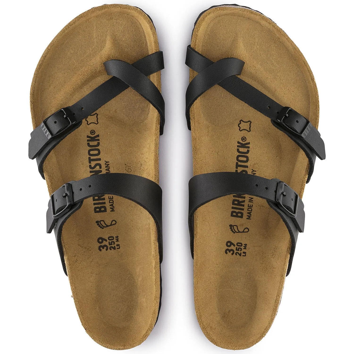 Mayari Birko-Flor Strappy Sandal in Black