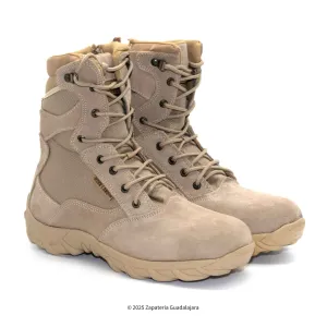 MEN'S 8" TACTICAL WATER RESISTANT NON SLIP SUEDE LEATHER WORK BOOT SAND -76201