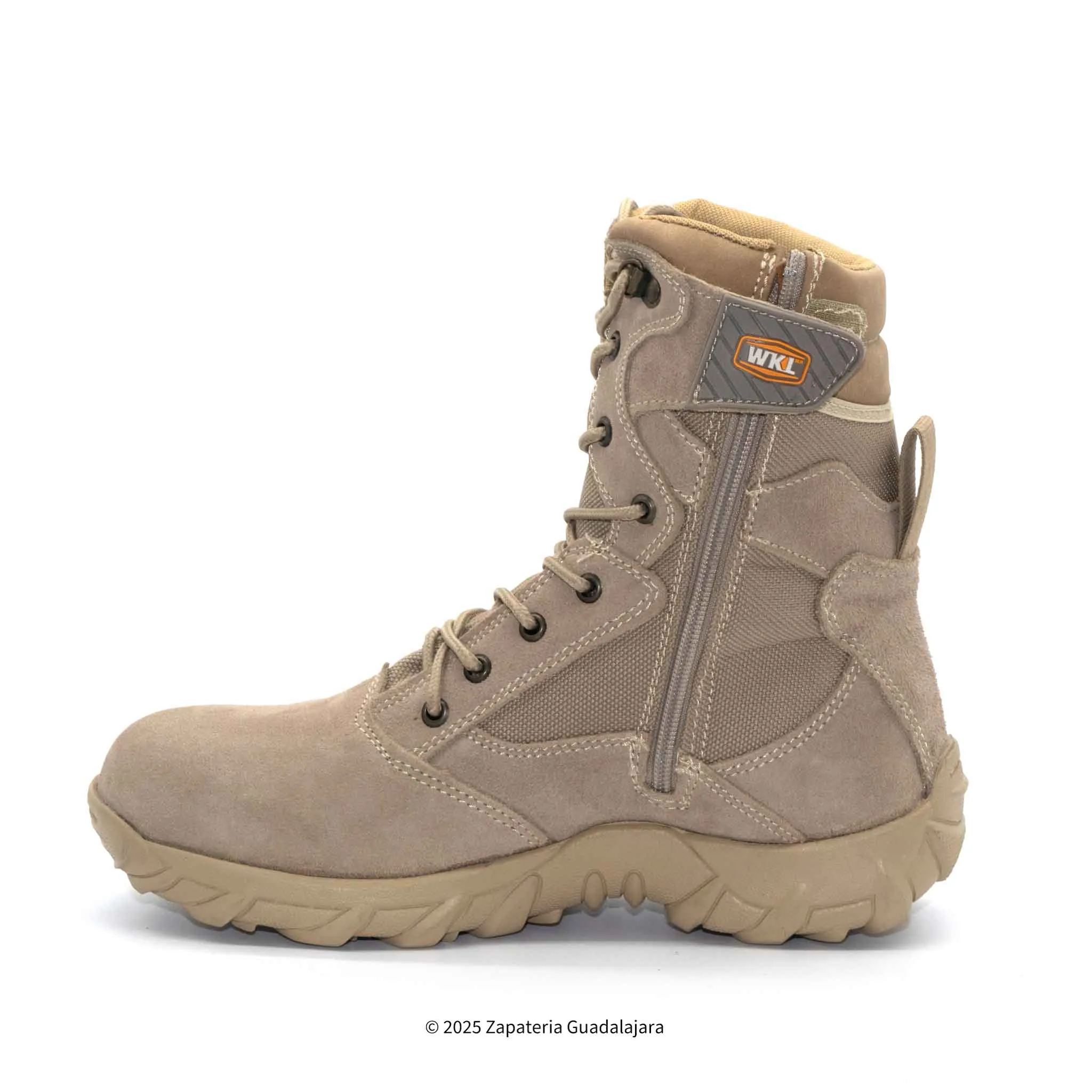 MEN'S 8" TACTICAL WATER RESISTANT NON SLIP SUEDE LEATHER WORK BOOT SAND -76201