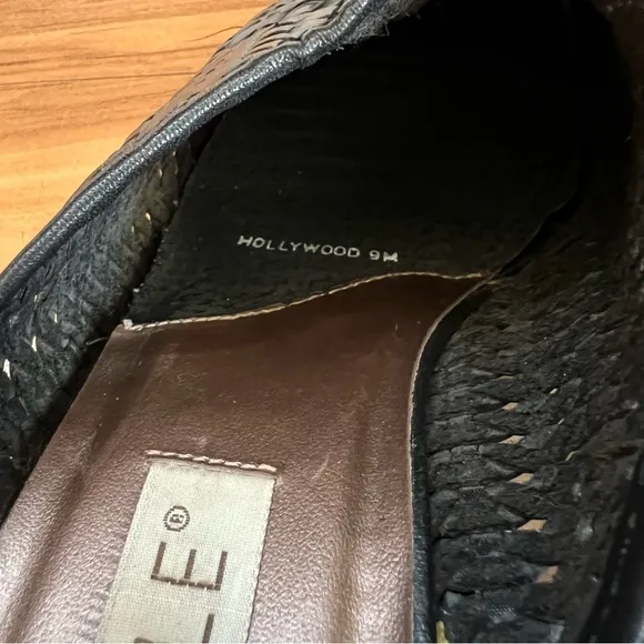 Nicole Leather Woven Mules
