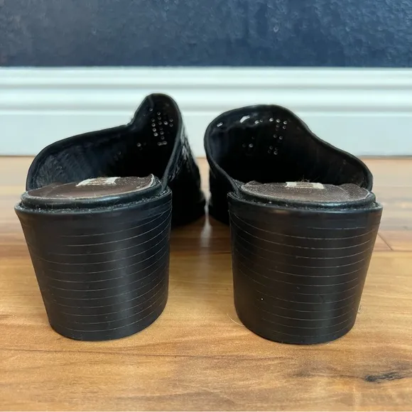 Nicole Leather Woven Mules