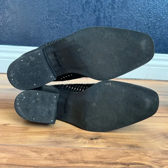 Nicole Leather Woven Mules