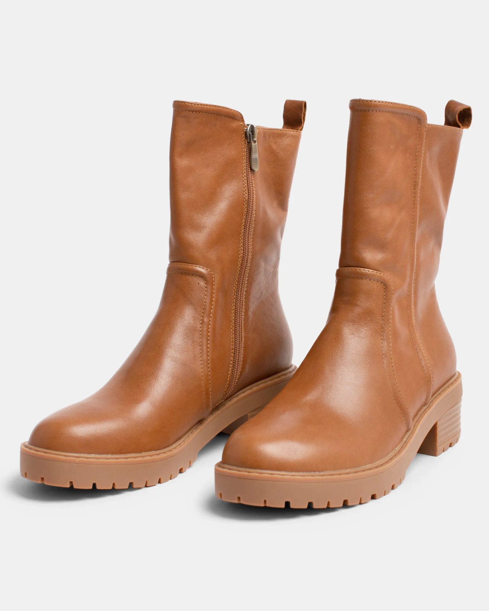 Penny Leather Boot - Dark Brown