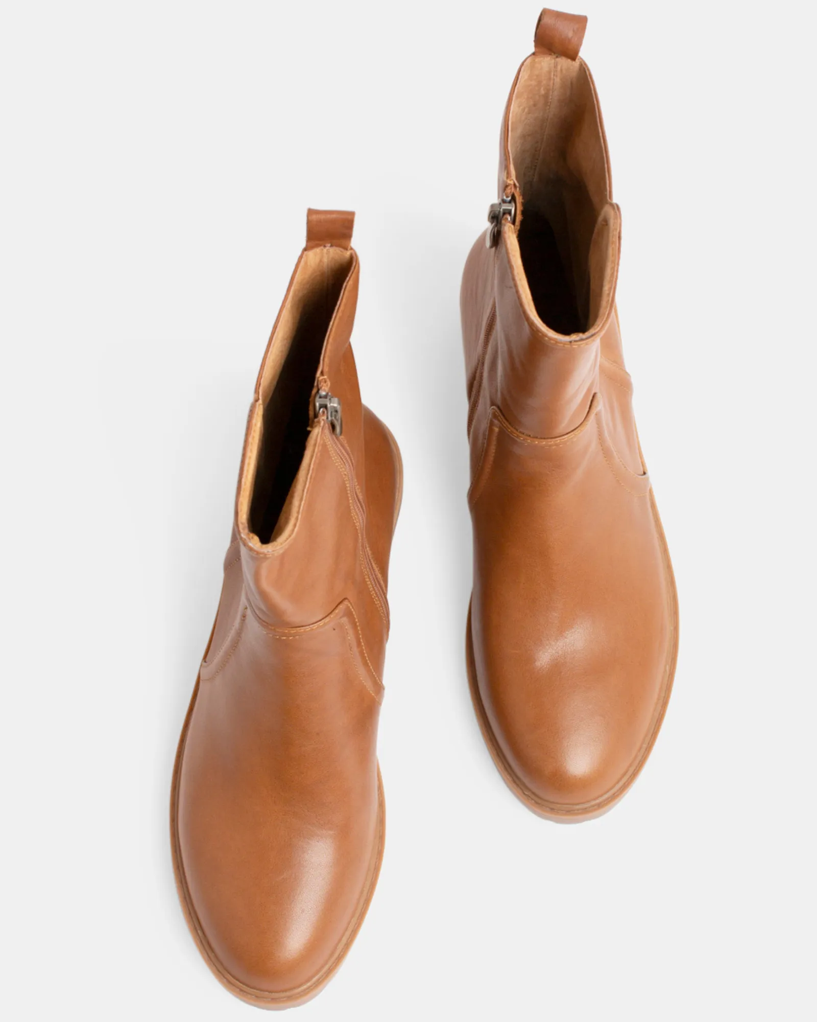 Penny Leather Boot - Dark Brown