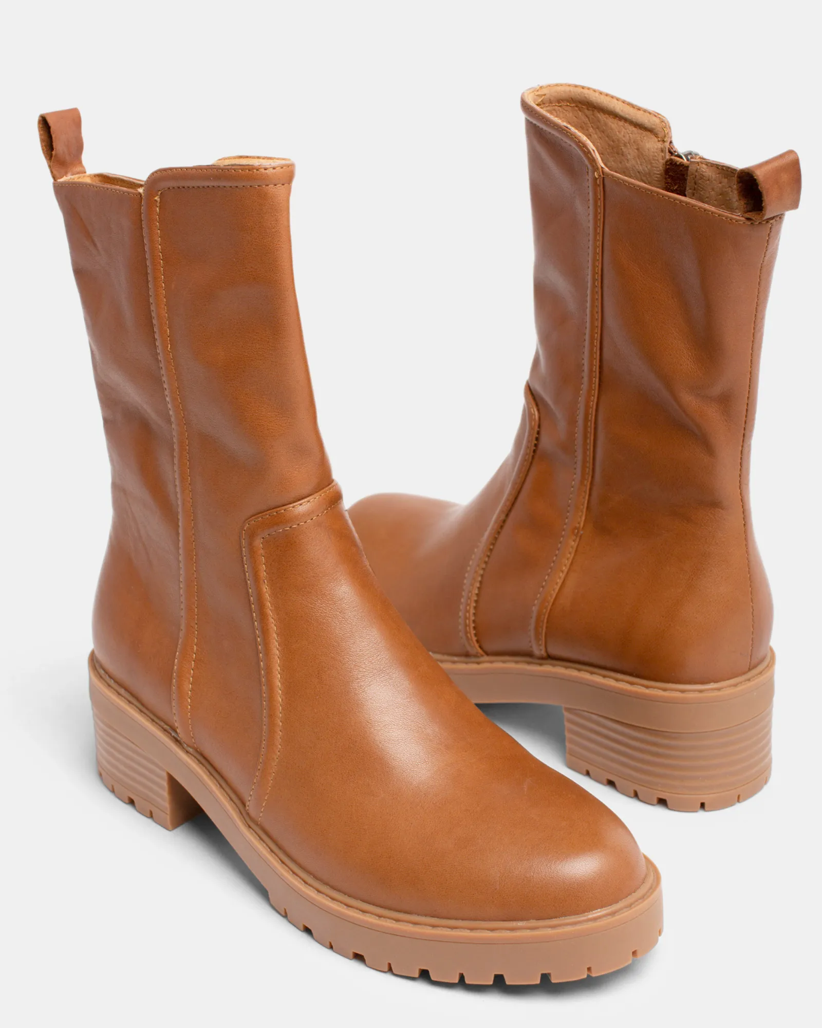 Penny Leather Boot - Dark Brown