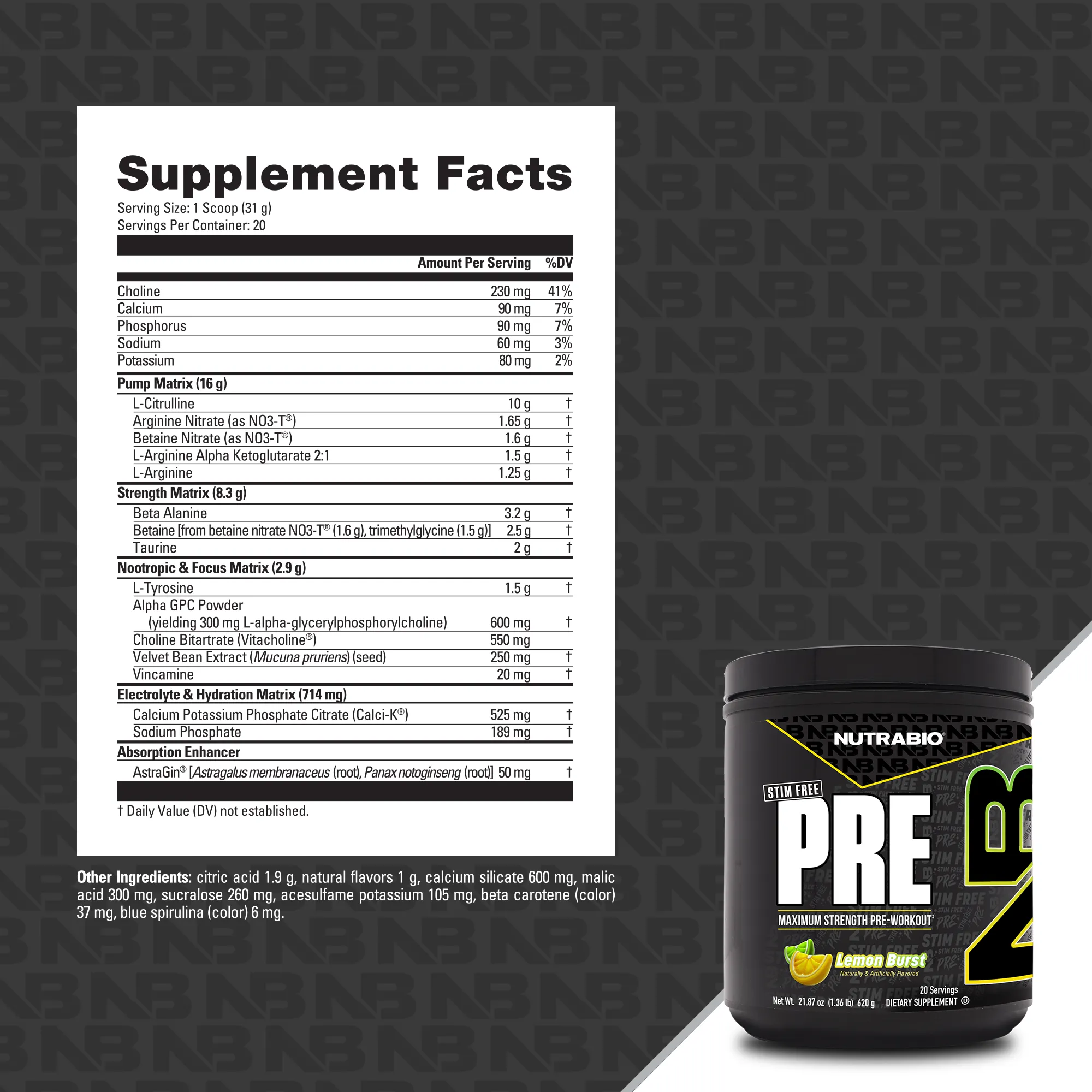 PRE Workout Stim Free