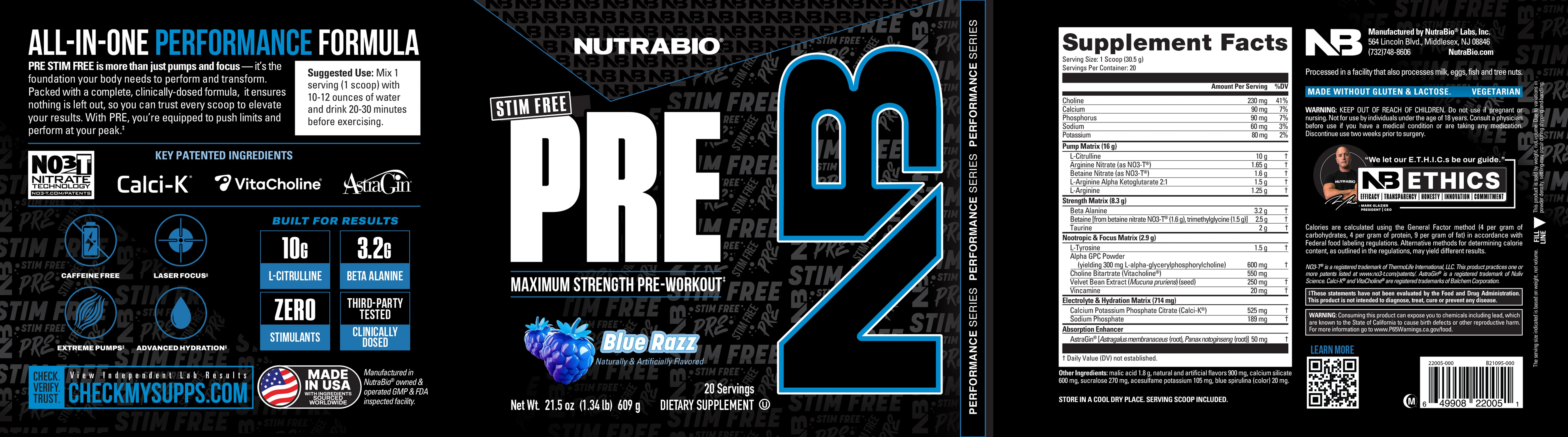 PRE Workout Stim Free