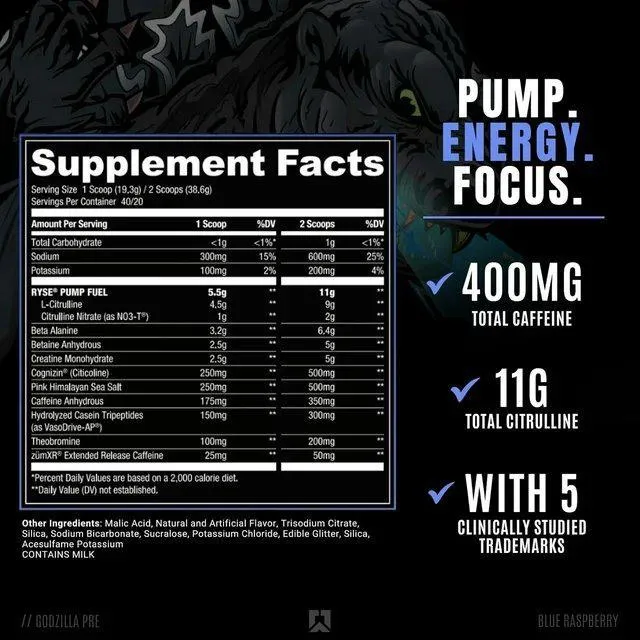Ryse Godzilla Pre Workout