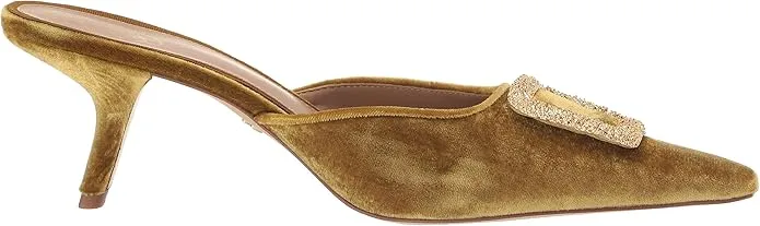 Sam Edelman Brit Green Chartreuse Kitten Heel Slip On Pointed Toe Dress Pumps