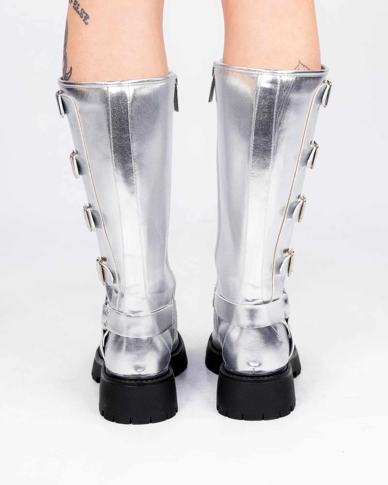 Silver Stampede Women's Buckle Boots