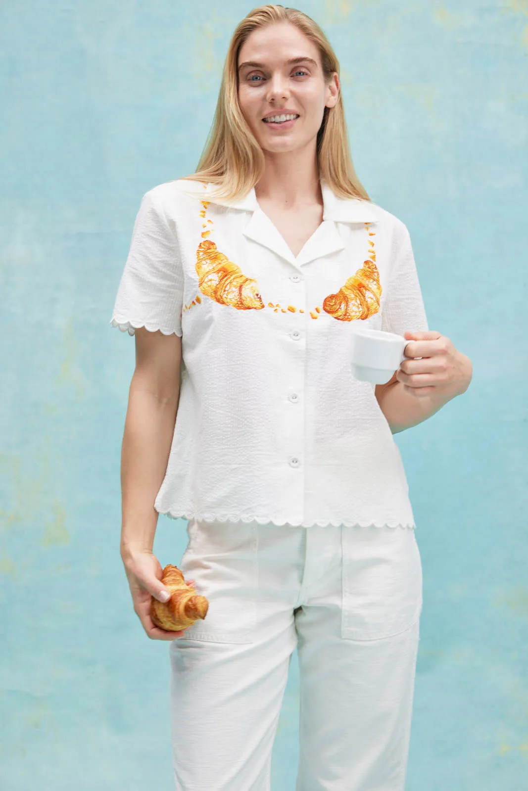 'Teeny-Weeny-Croissantkini' ~ Crop Cut (Seersucker)