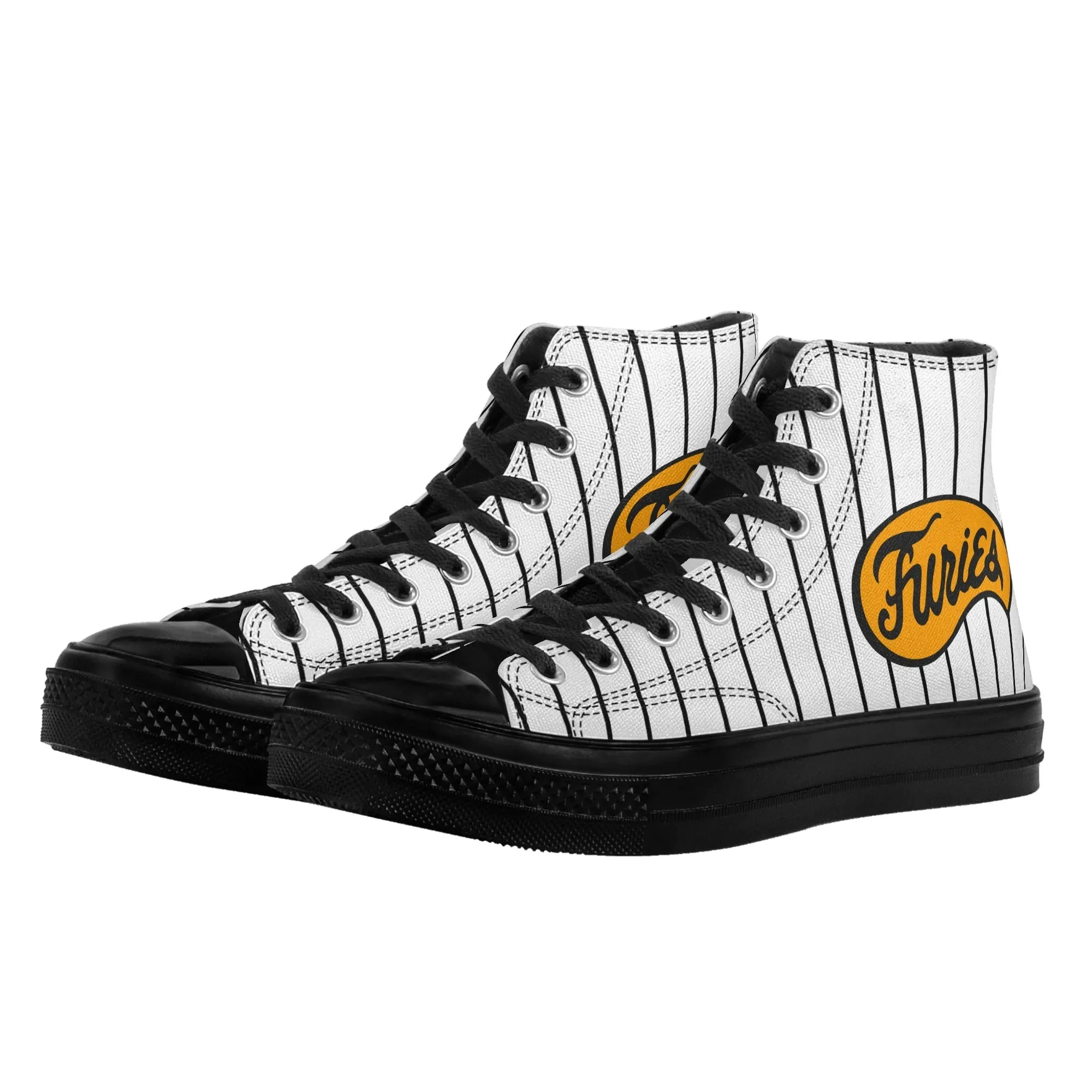 The Furies Classic High-Top Canvas Sneakers - Iconic baseball Gang in The Warriors Movie