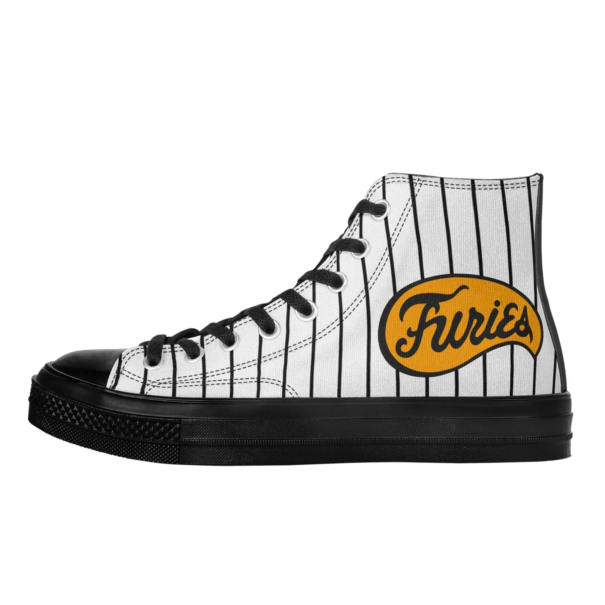 The Furies Classic High-Top Canvas Sneakers - Iconic baseball Gang in The Warriors Movie