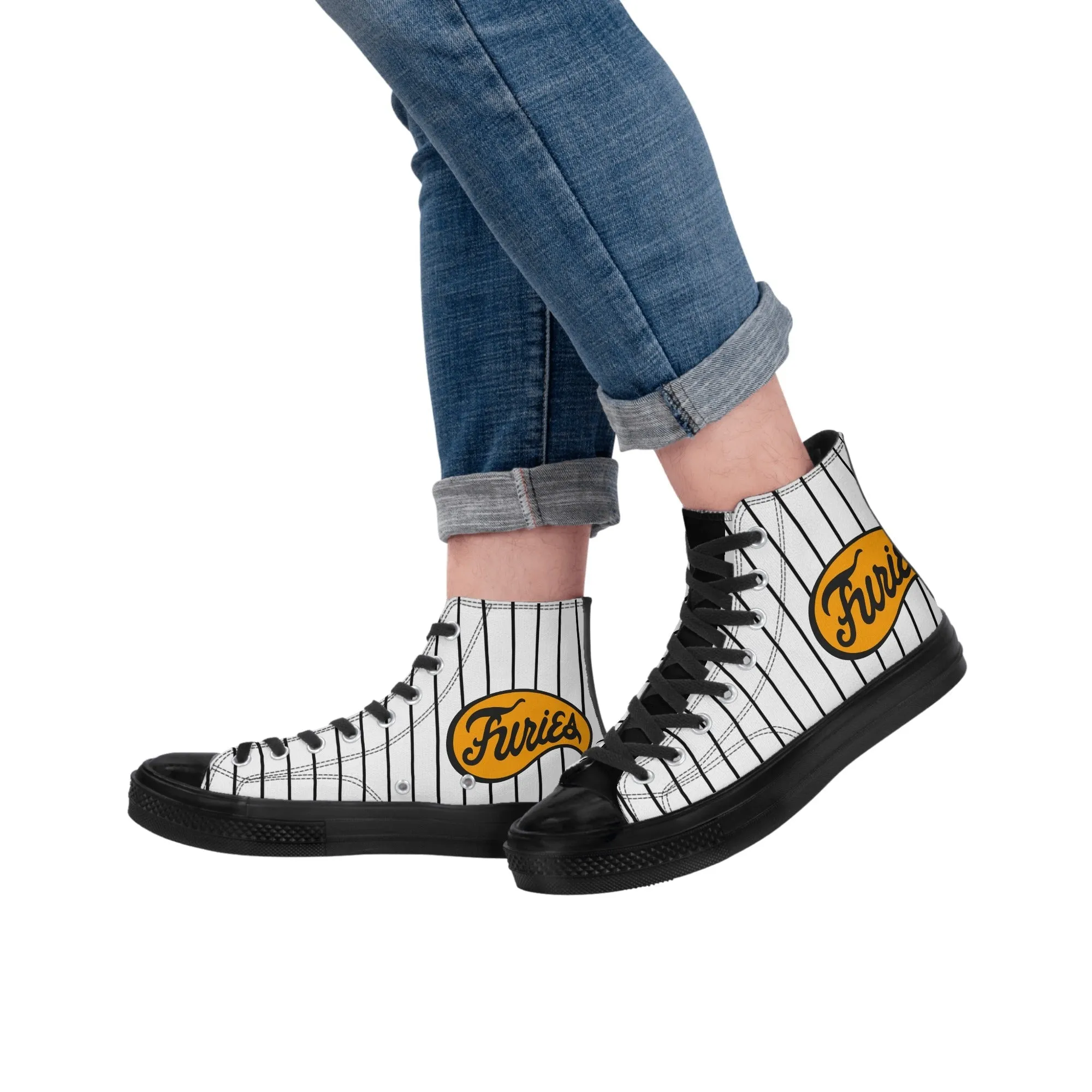 The Furies Classic High-Top Canvas Sneakers - Iconic baseball Gang in The Warriors Movie