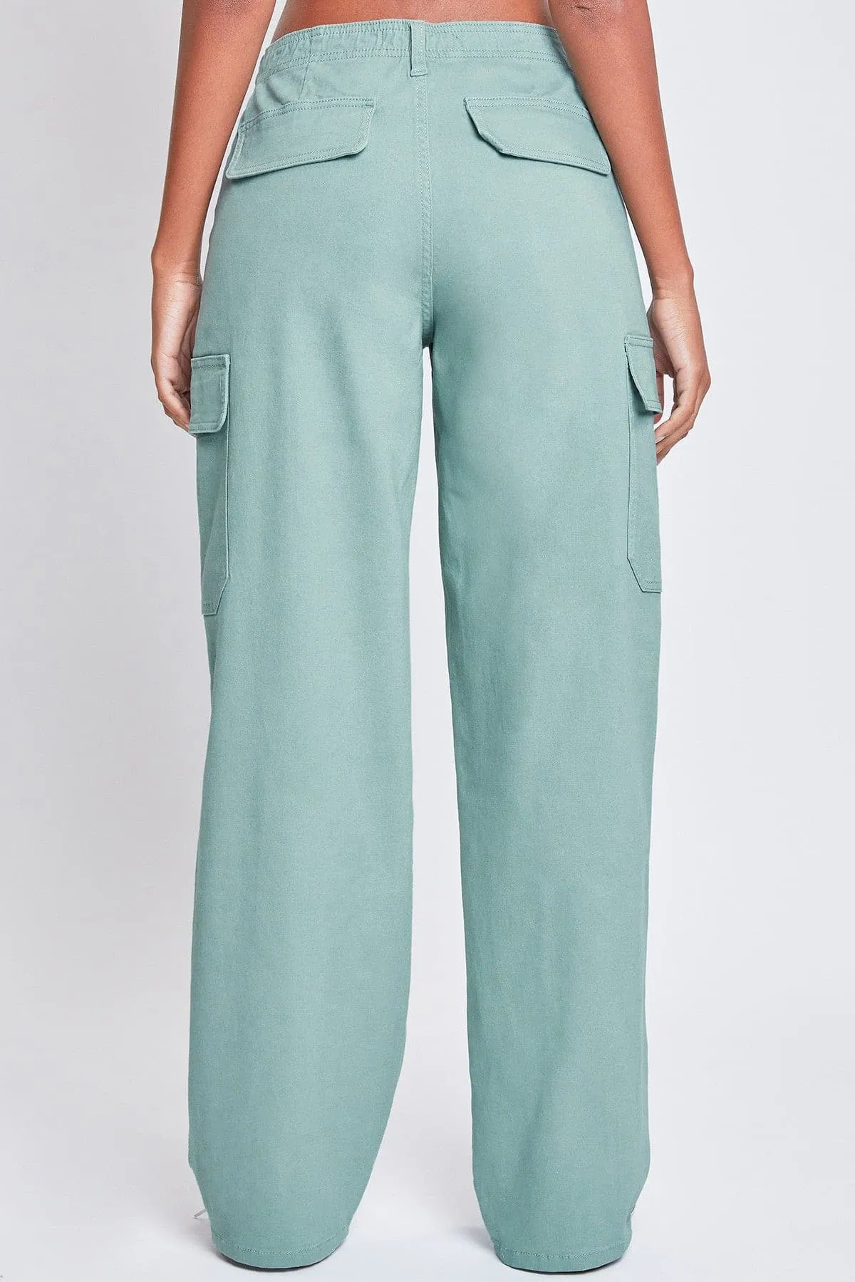 Womens High Rise Straight Leg Cargo Pants