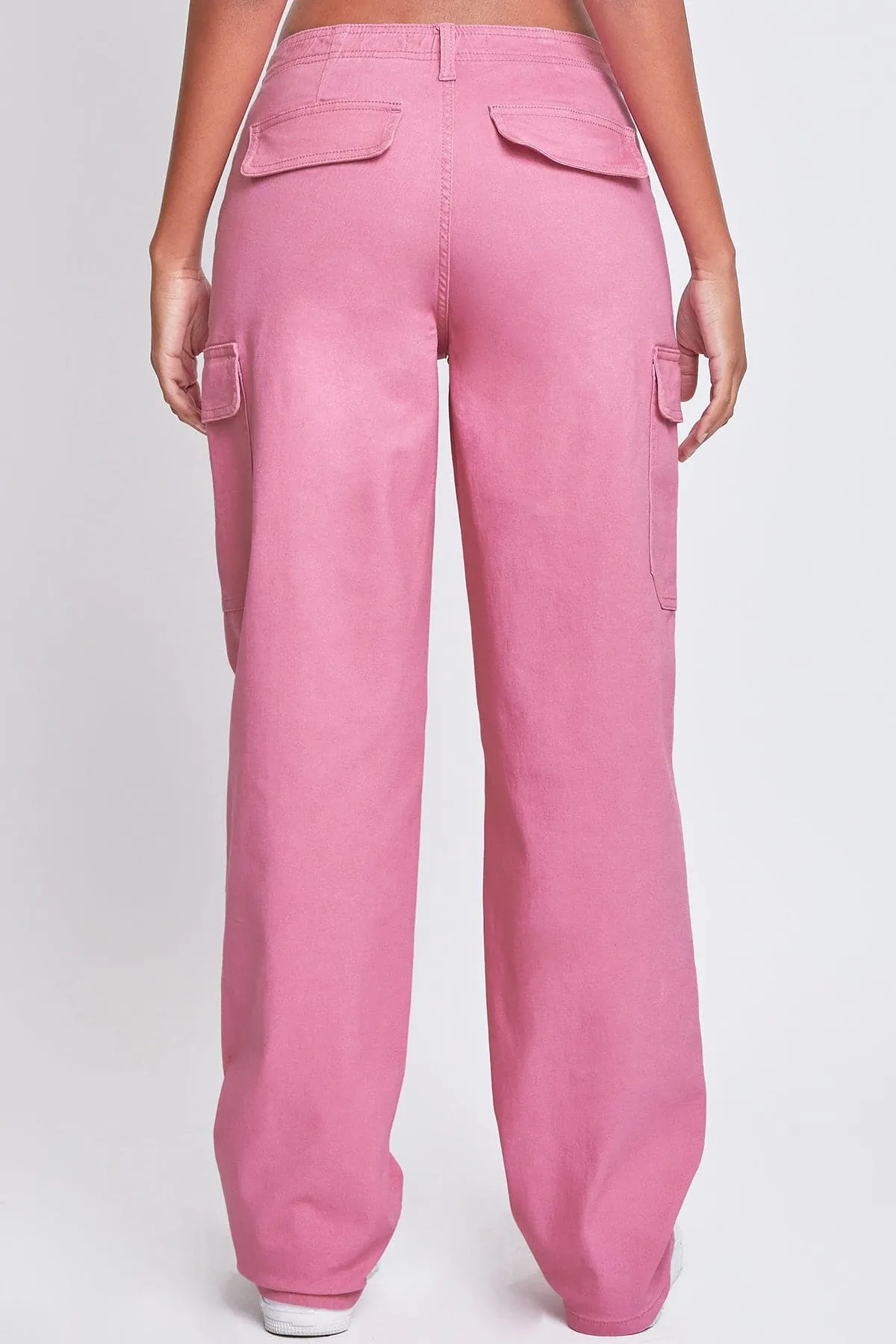 Womens High Rise Straight Leg Cargo Pants