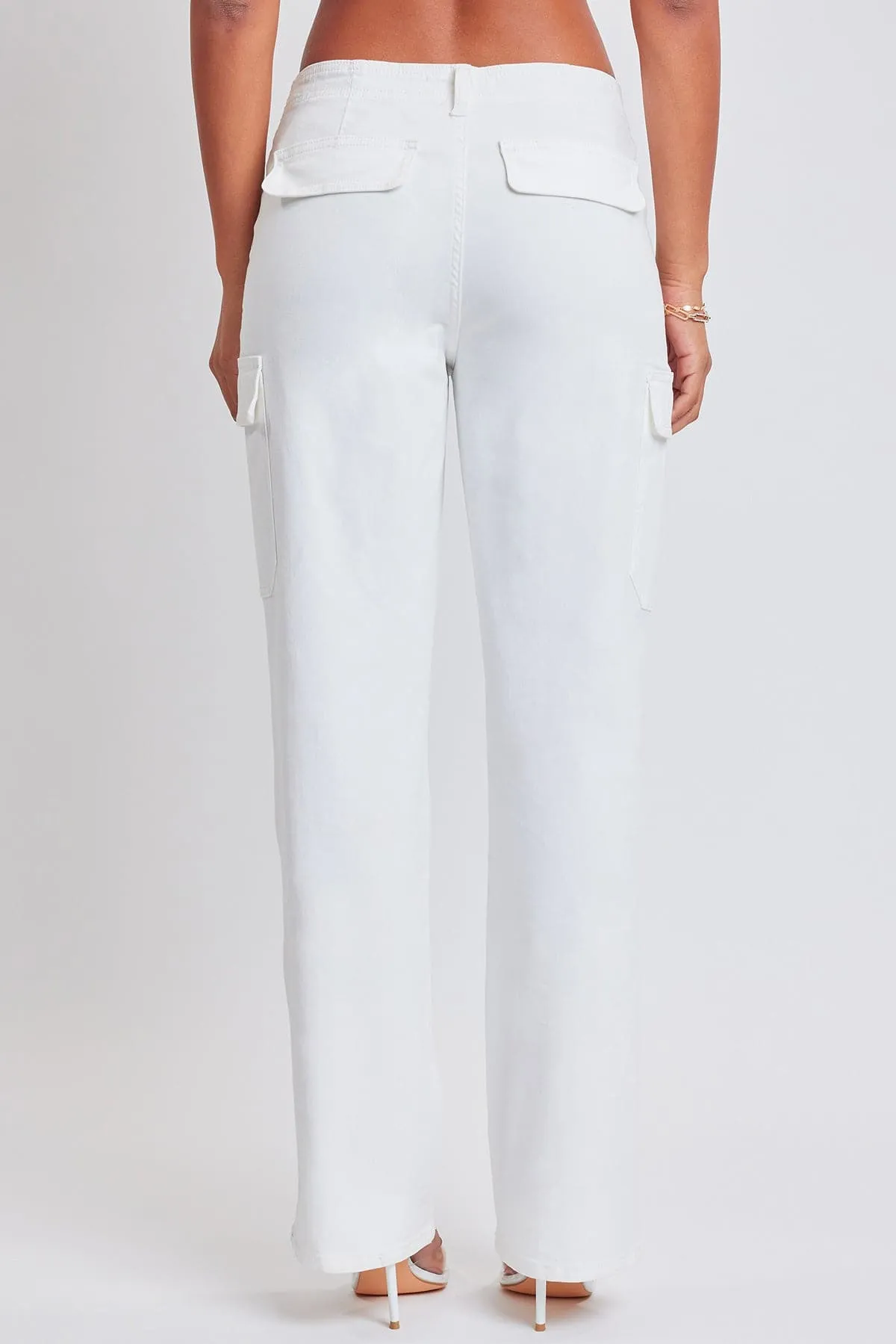 Womens High Rise Straight Leg Cargo Pants